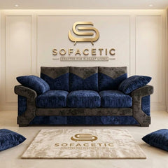Dino Crushed Velvet Modern Sofa Set