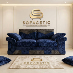 Dino Crushed Velvet Modern Sofa Set