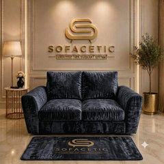 Rivo Crushed Velvet Fabric Sofa Set