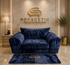 Rivo Crushed Velvet Fabric Sofa Set