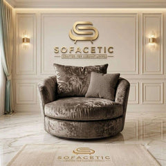 Rivo Crushed Velvet Fabric Sofa Set
