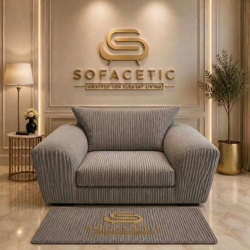 Rivo Jumbo Cord Fabric Sofa Set