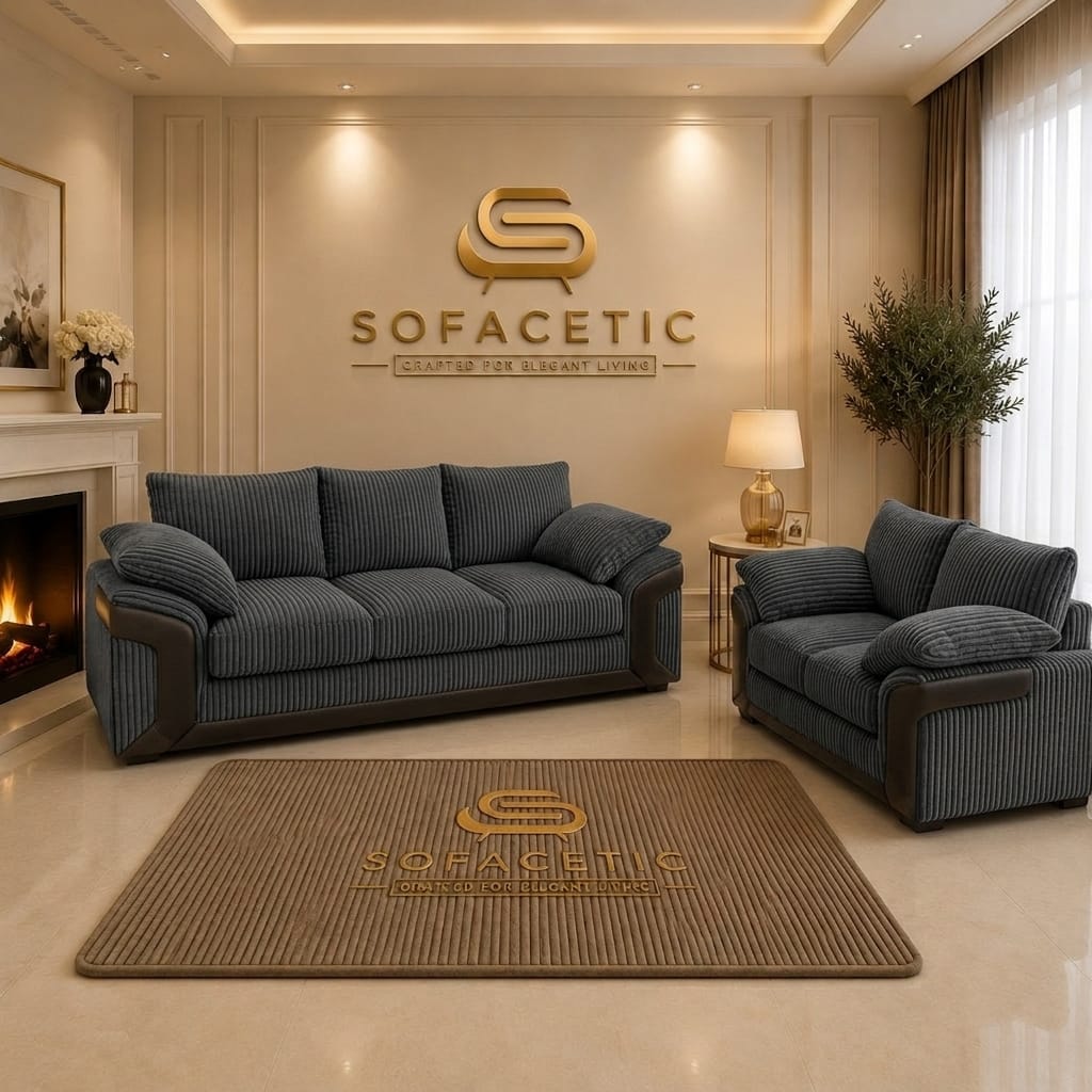 Dino Jumbo Cord Modern Sofa Set
