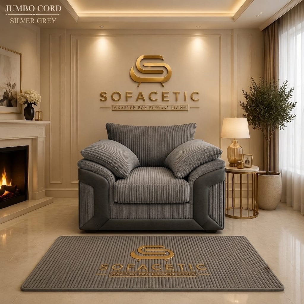 Dino Jumbo Cord Modern Sofa Set