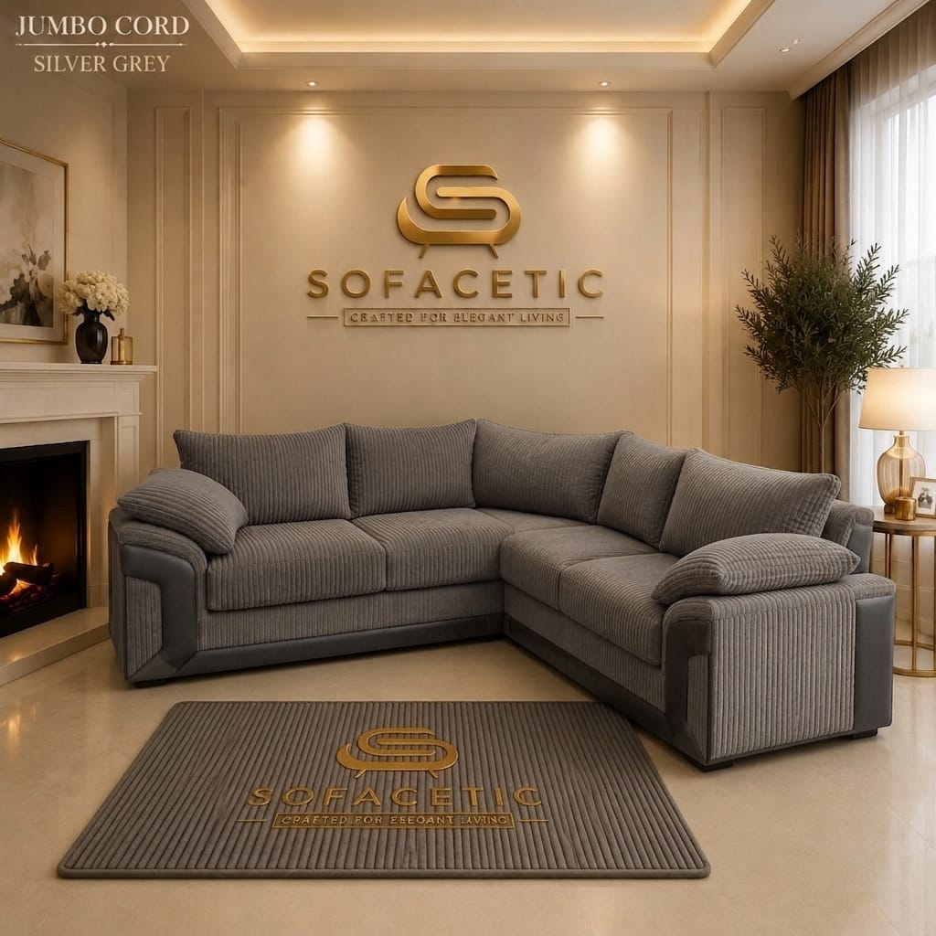 Dino Jumbo Cord Modern Sofa Set
