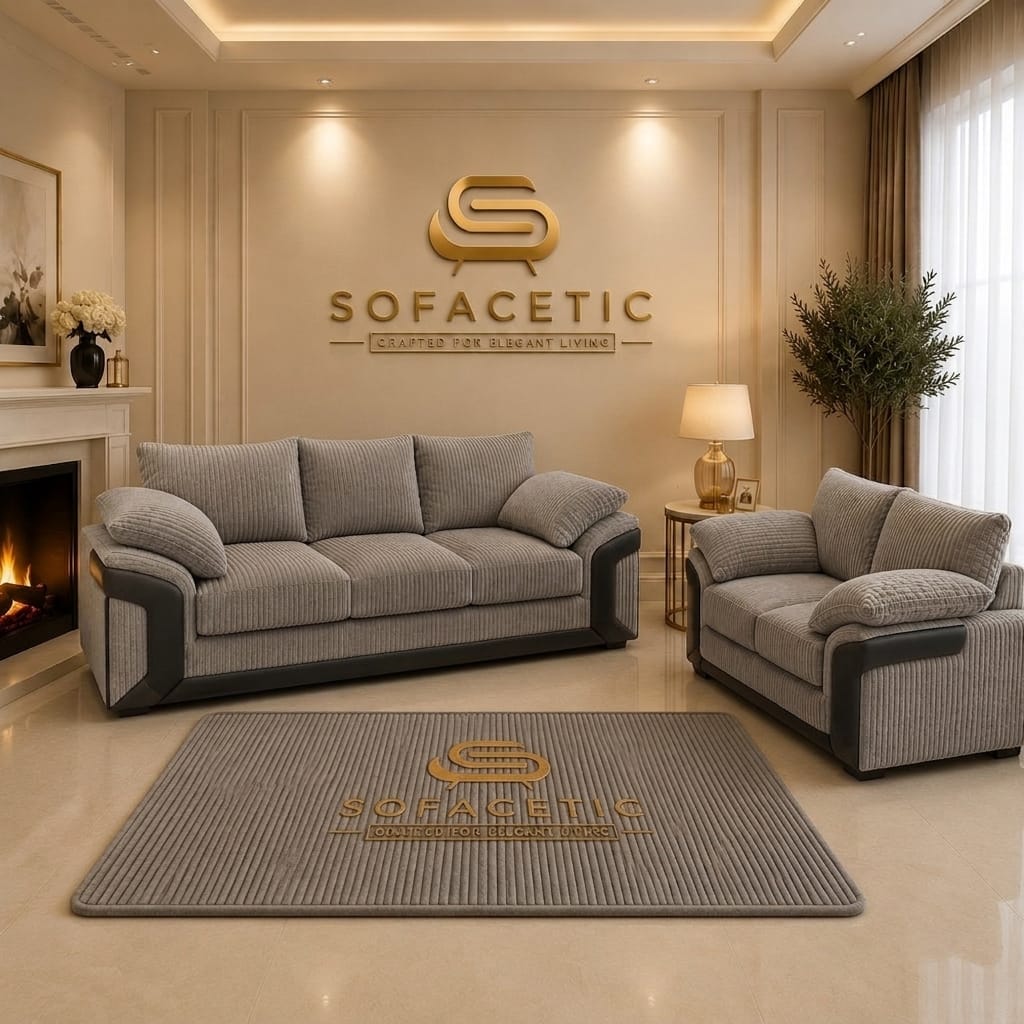 Dino Jumbo Cord Modern Sofa Set