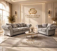Nicole Plush velvet  Luxury Sofa Set