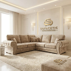 Brixa Crush Velvet Fabric Modern Sofa Set