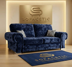 Brixa Crush Velvet Fabric Modern Sofa Set