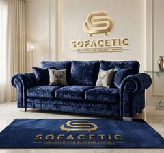 Brixa Crush Velvet Fabric Modern Sofa Set