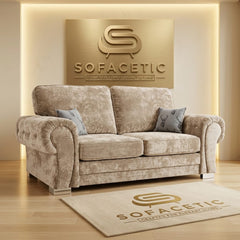 Brixa Crush Velvet Fabric Modern Sofa Set