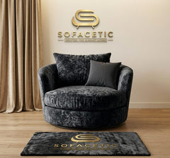 Brixa Crush Velvet Fabric Modern Sofa Set