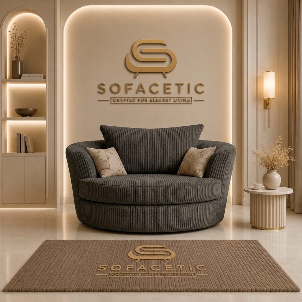 Brixa Jumbo Cord Fabric Modern Sofa Set
