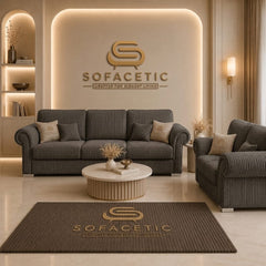 Brixa Jumbo Cord Fabric Modern Sofa Set