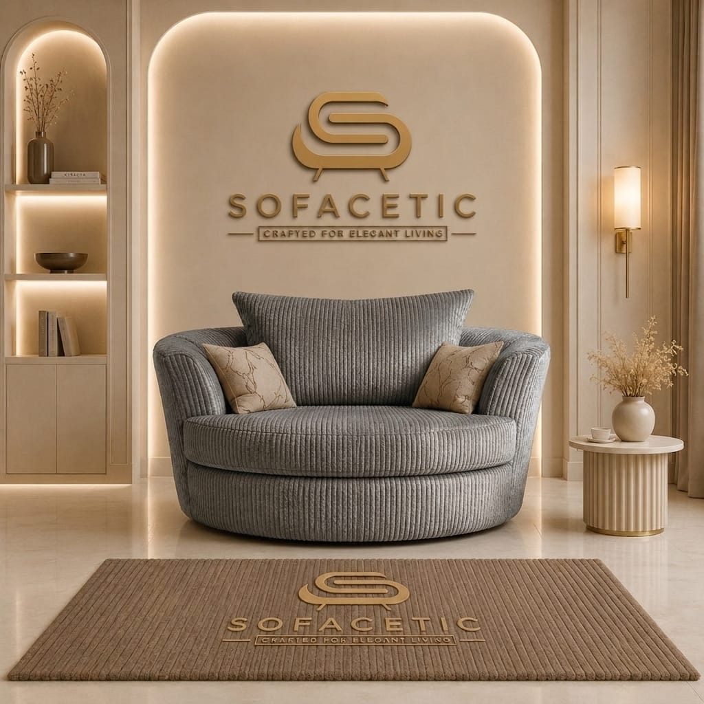 Brixa Jumbo Cord Fabric Modern Sofa Set