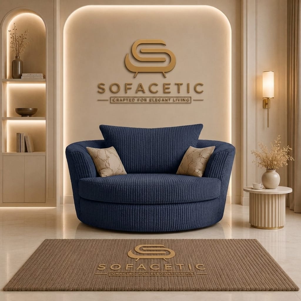 Brixa Jumbo Cord Fabric Modern Sofa Set
