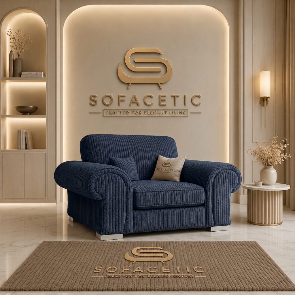 Brixa Jumbo Cord Fabric Modern Sofa Set