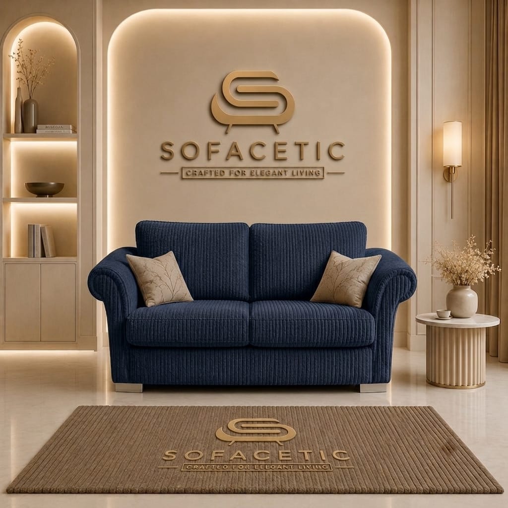 Brixa Jumbo Cord Fabric Modern Sofa Set