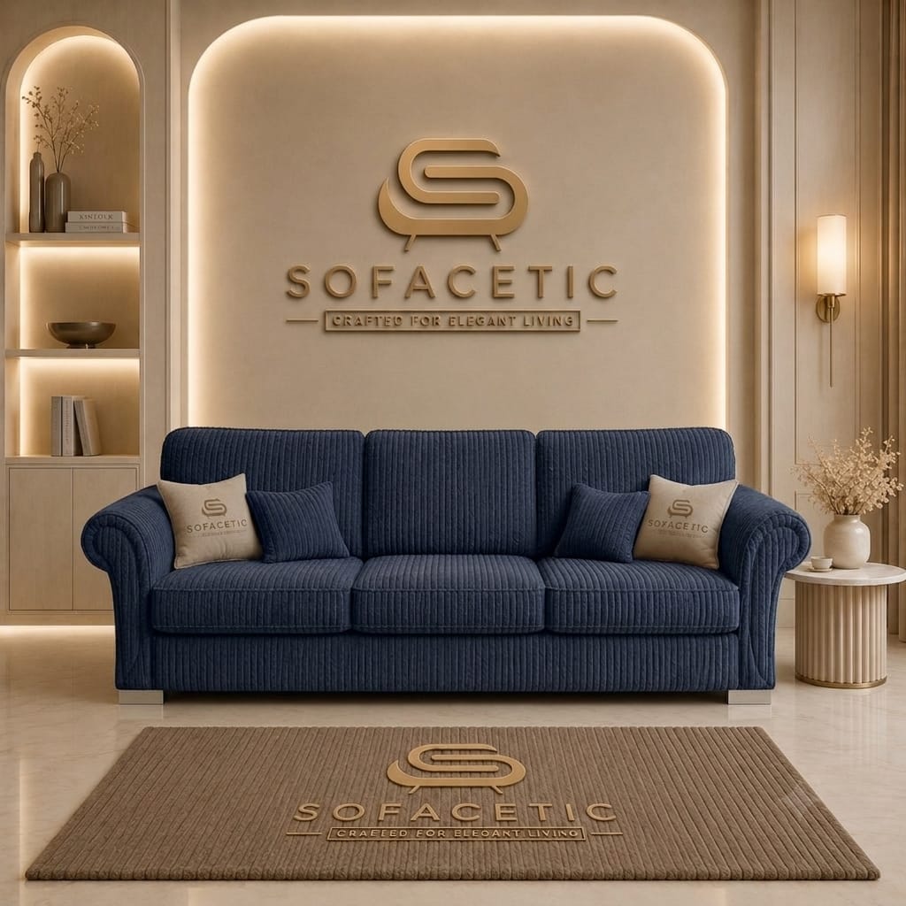 Brixa Jumbo Cord Fabric Modern Sofa Set