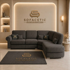 Brixa Jumbo Cord Fabric Modern Sofa Set