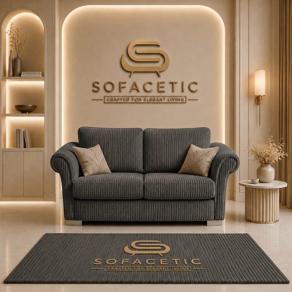 Brixa Jumbo Cord Fabric Modern Sofa Set
