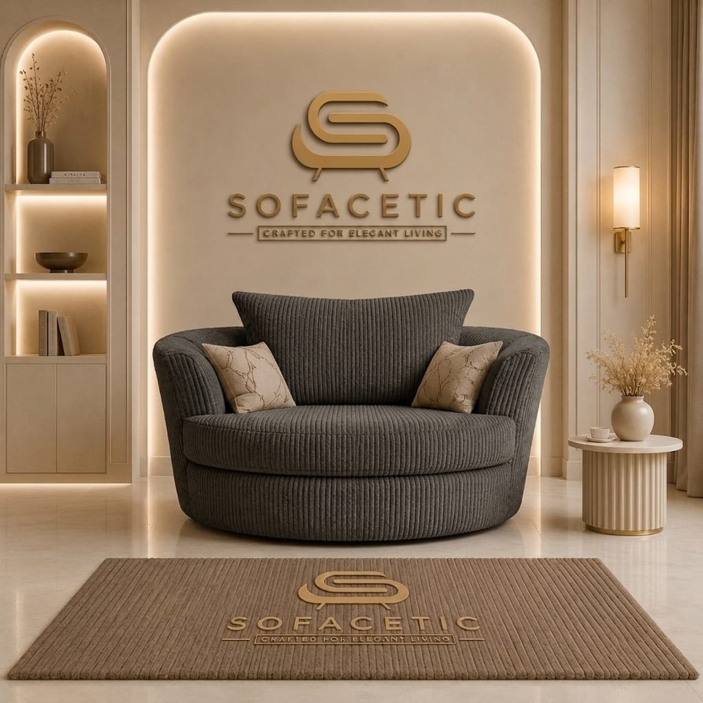 Brixa Jumbo Cord Fabric Modern Sofa Set