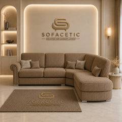 Brixa Jumbo Cord Fabric Modern Sofa Set