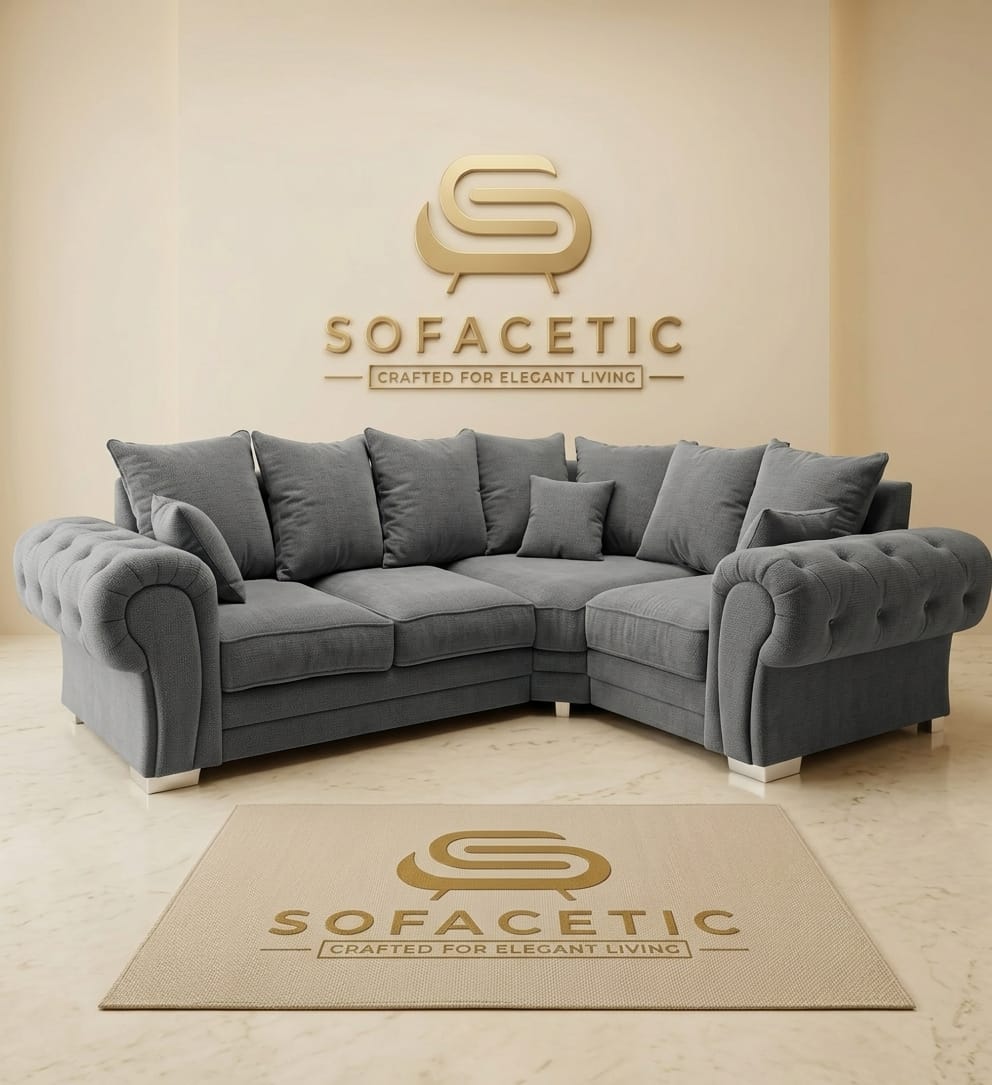 Brixa Chenile Fabric Modern Sofa Set