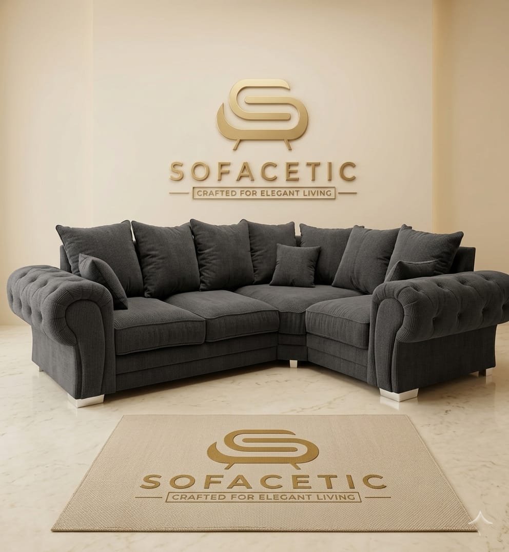 Brixa Chenile Fabric Modern Sofa Set
