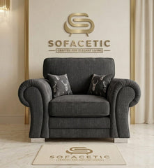 Brixa Chenile Fabric Modern Sofa Set