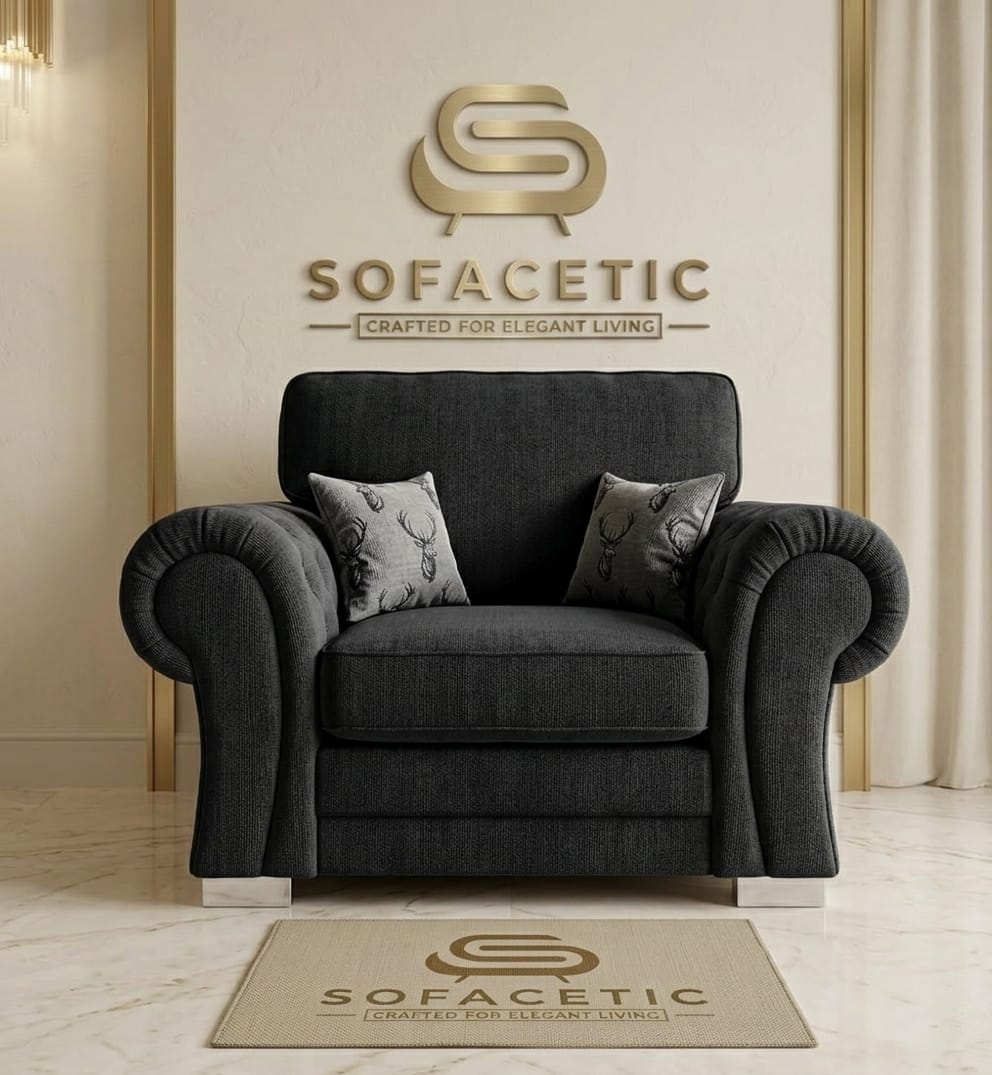 Brixa Chenile Fabric Modern Sofa Set