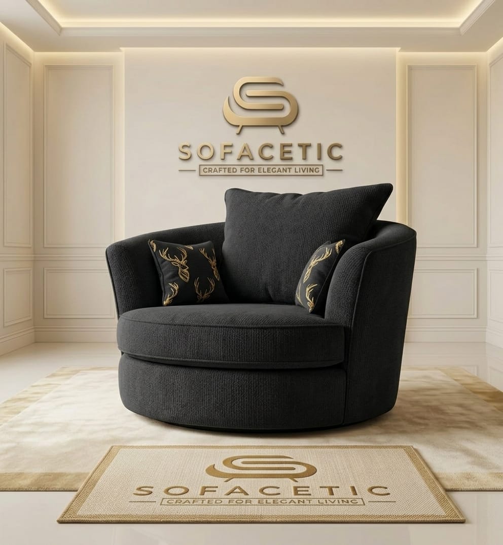 Brixa Chenile Fabric Modern Sofa Set