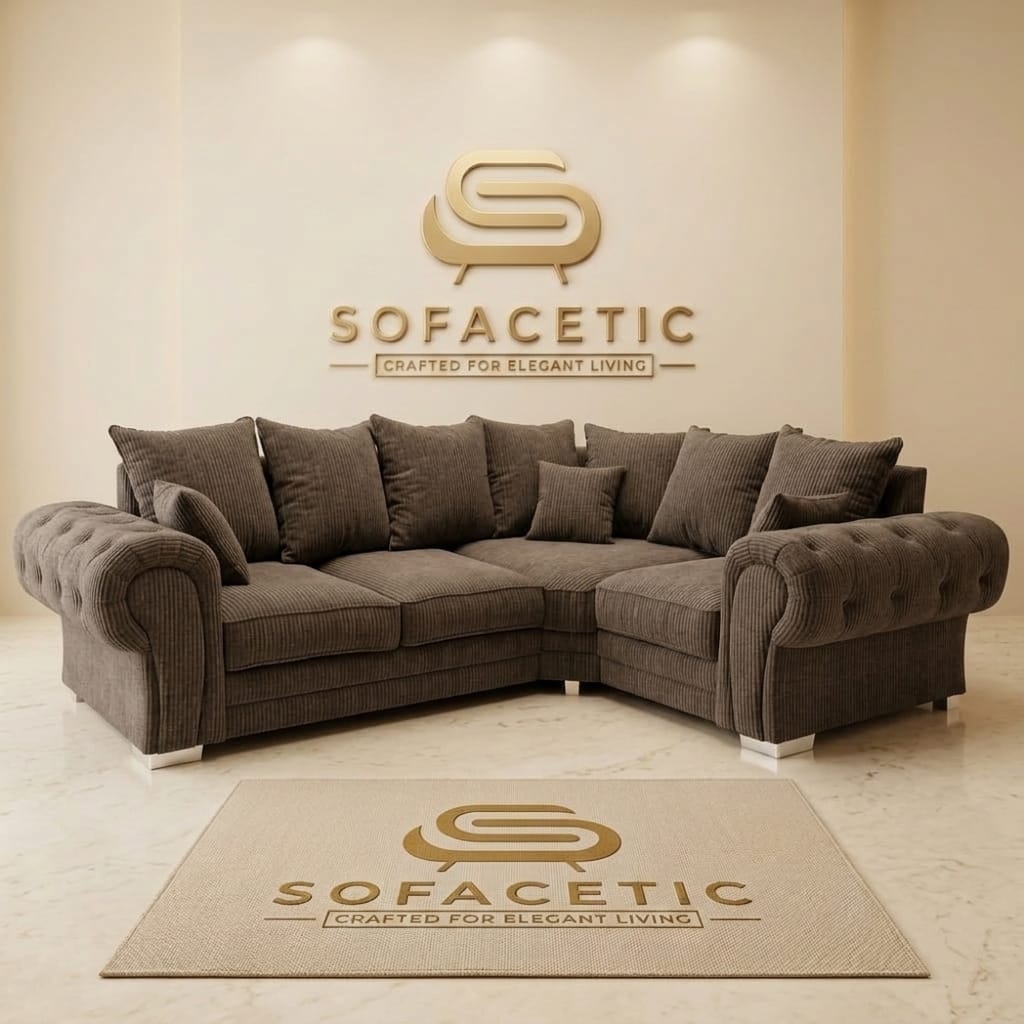 Brixa Chenile Fabric Modern Sofa Set