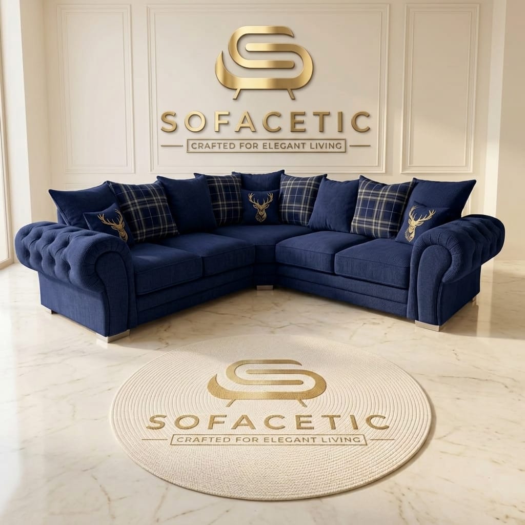 Brixa Chenile Fabric Modern Sofa Set
