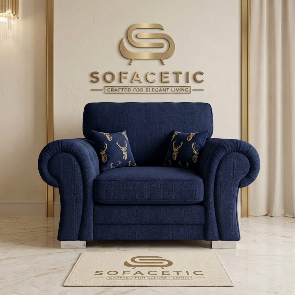 Brixa Chenile Fabric Modern Sofa Set