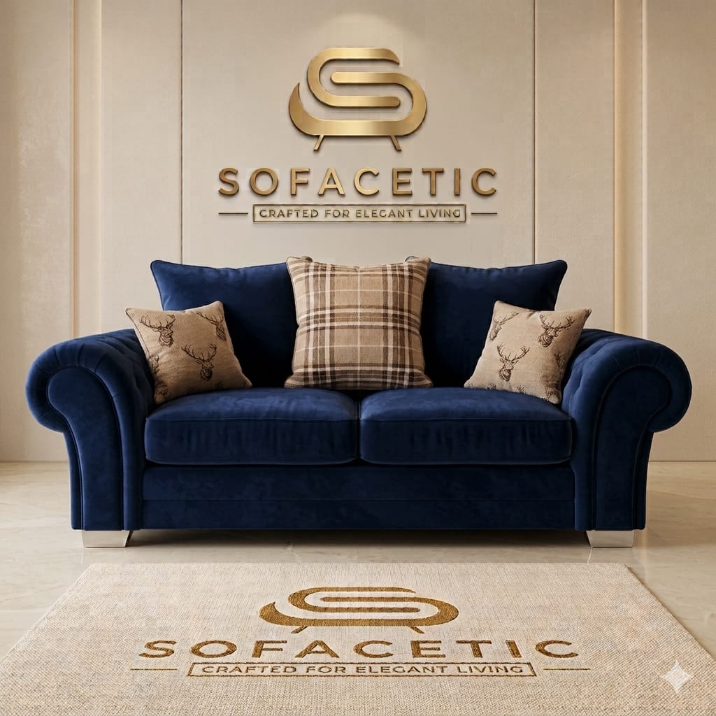 Brixa Chenile Fabric Modern Sofa Set