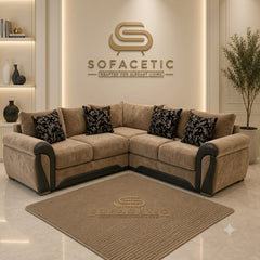 Shanon Plush Velvet Fabric Stylish Sofa Set