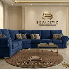 Brixa Plush Velvet Fabric Modern Sofa Set