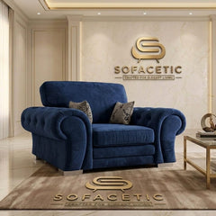 Brixa Plush Velvet Fabric Modern Sofa Set