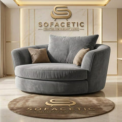 Brixa Plush Velvet Fabric Modern Sofa Set