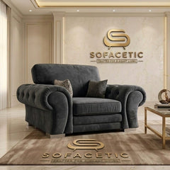 Brixa Plush Velvet Fabric Modern Sofa Set