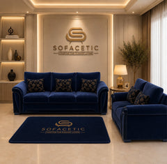 Shanon Plush Velvet Fabric Stylish Sofa Set