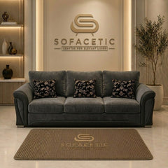 Shanon Plush Velvet Fabric Stylish Sofa Set