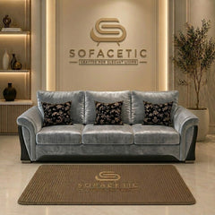 Shanon Plush Velvet Fabric Stylish Sofa Set