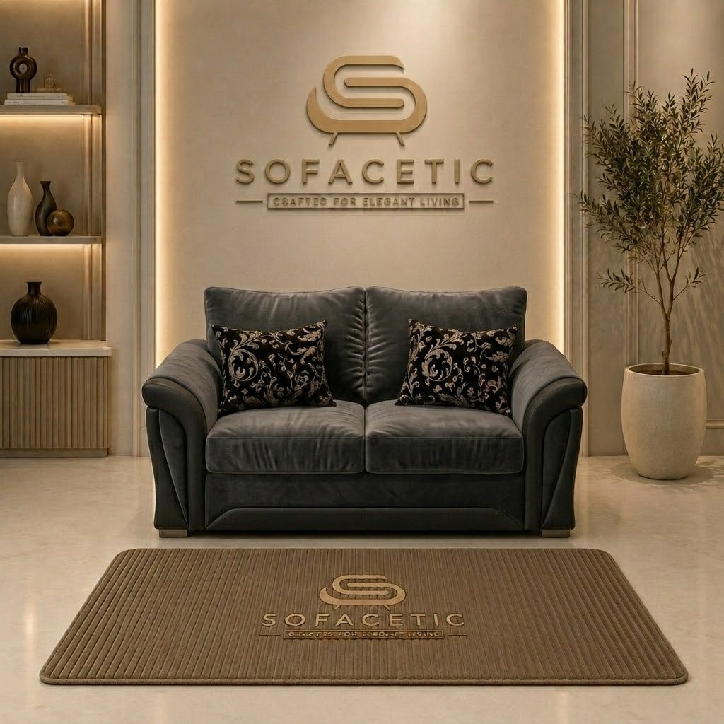 Shanon Plush Velvet Fabric Stylish Sofa Set