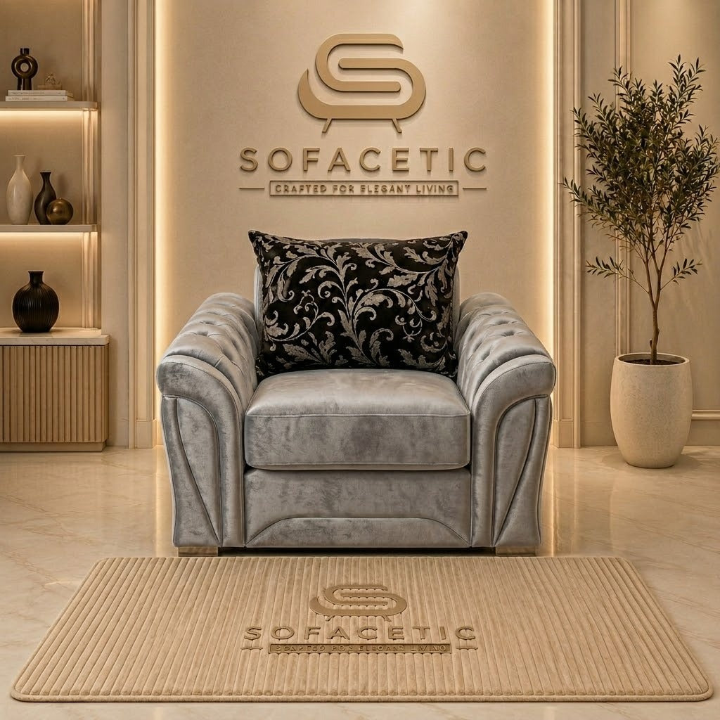Shanon Plush Velvet Fabric Stylish Sofa Set