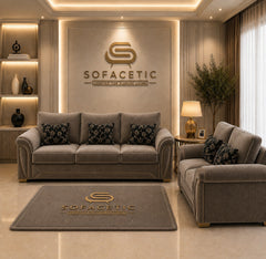 Shanon Plush Velvet Fabric Stylish Sofa Set
