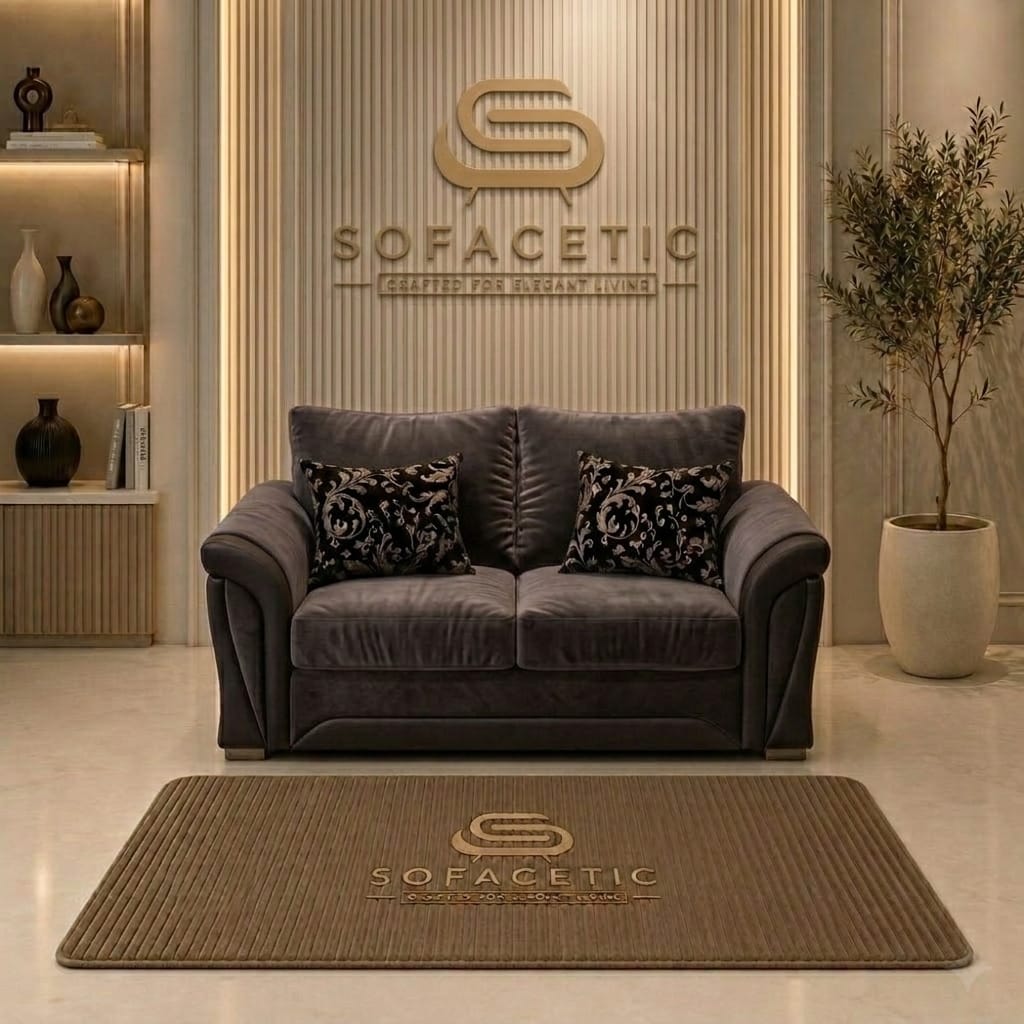 Shanon Plush Velvet Fabric Stylish Sofa Set