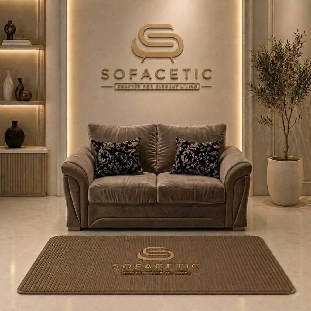 Shanon Plush Velvet Fabric Stylish Sofa Set