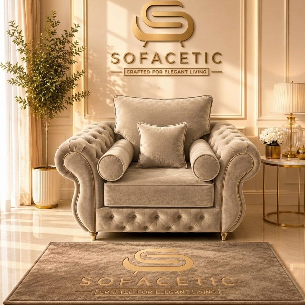 Malibu Plush Velvet Sofa Set